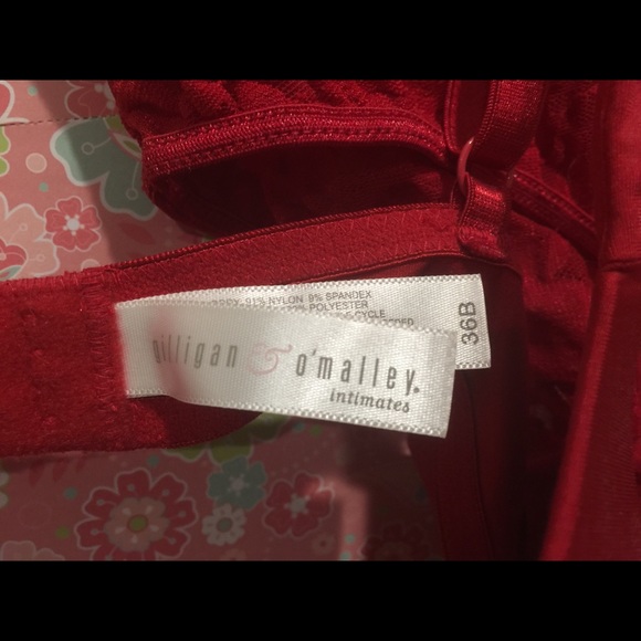 Lipstick red bra and lace bikini set - Picture 2 of 4